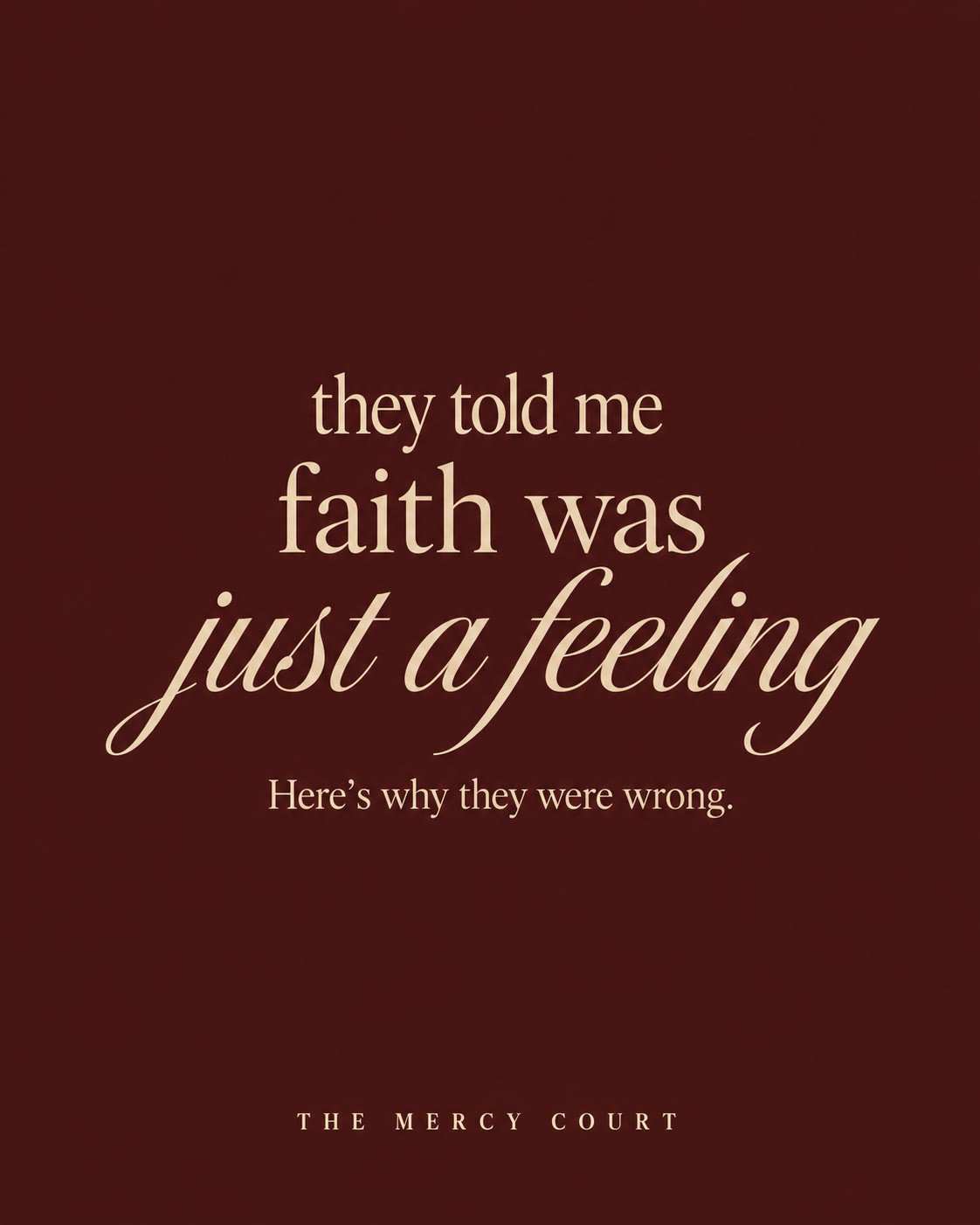 Faith Isn't Just A Feeling — Podcast Carousel
