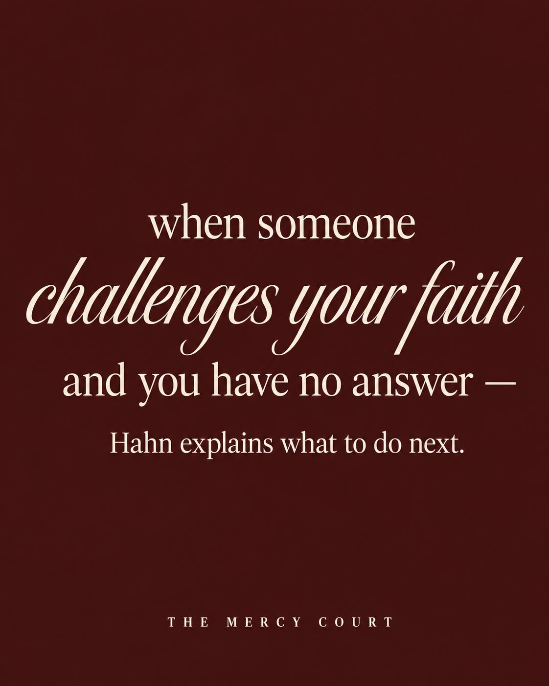 Someone Challenges Your Faith — Podcast Carousel